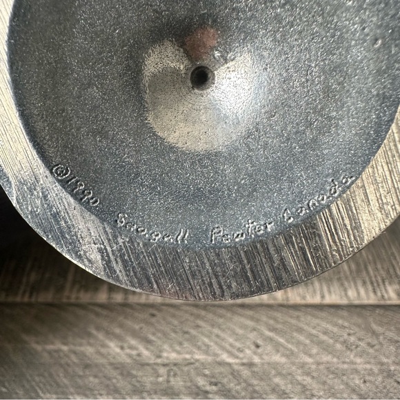 Vintage Seagull Pewter Floral Wine Glasses - Picture 4 of 9